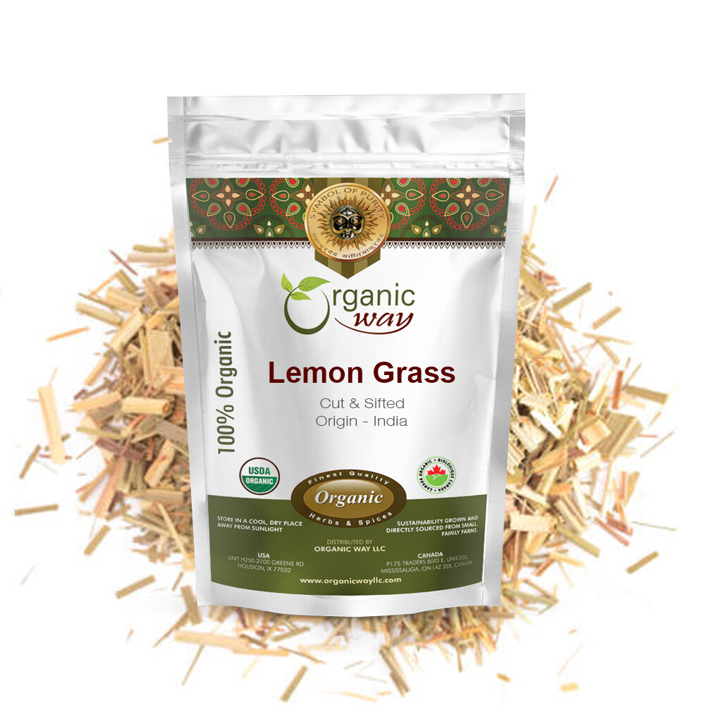 Organic Way Lemon Grass Fine Cut & Sifted – Organic, Kosher & USDA Certified