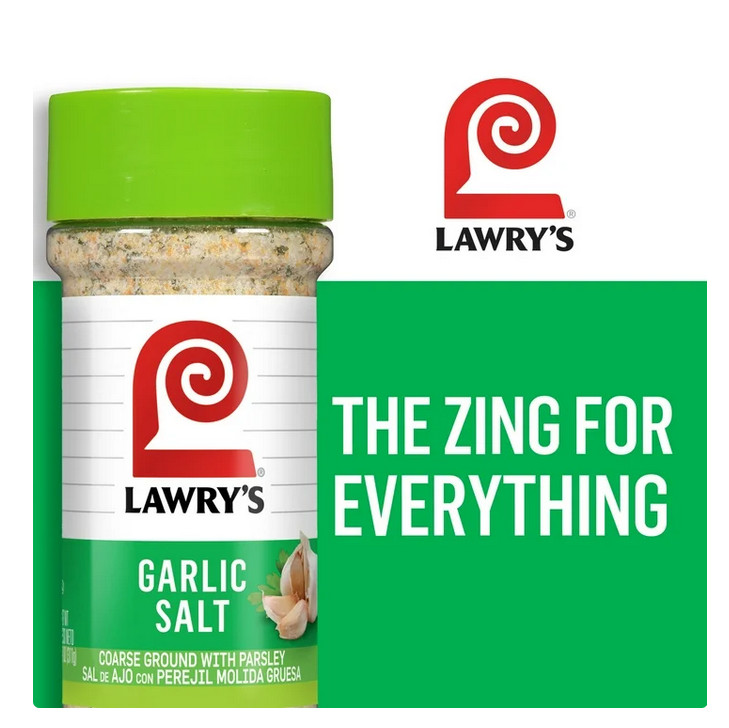 Lawry’s Kosher Classic Coarse Ground Garlic Salt, 11 oz Bottle