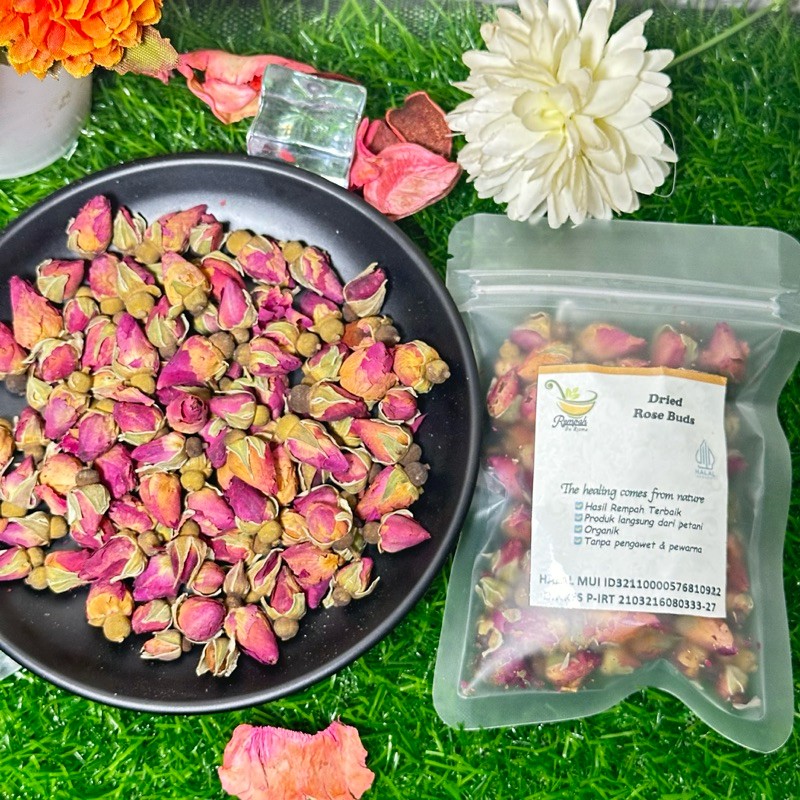 Dried Rose Buds 10g Whole Flower Tea Ingredient for Aroma Ritual, premium