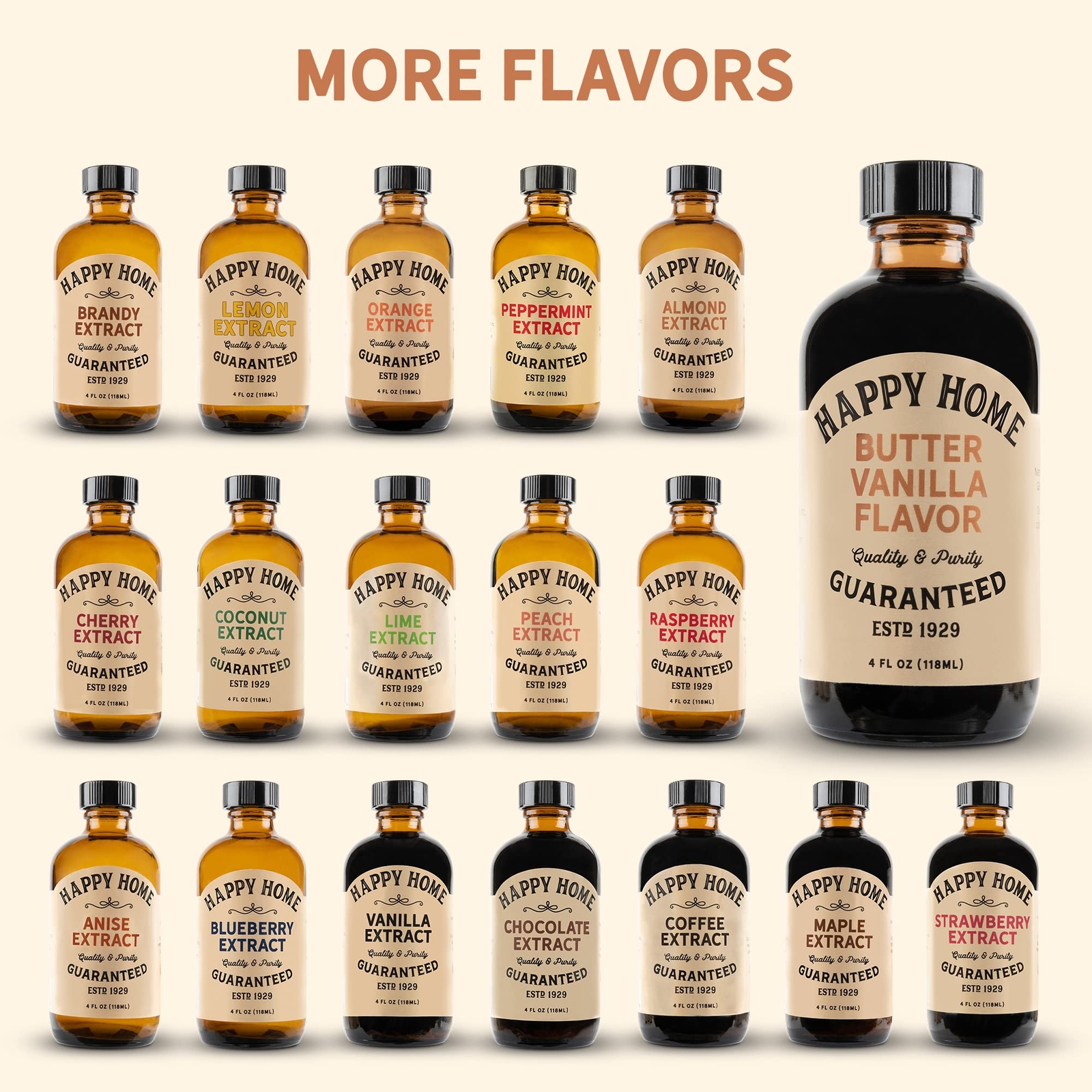 Premium Natural Butter Vanilla Flavor – Certified Kosher 4 oz.