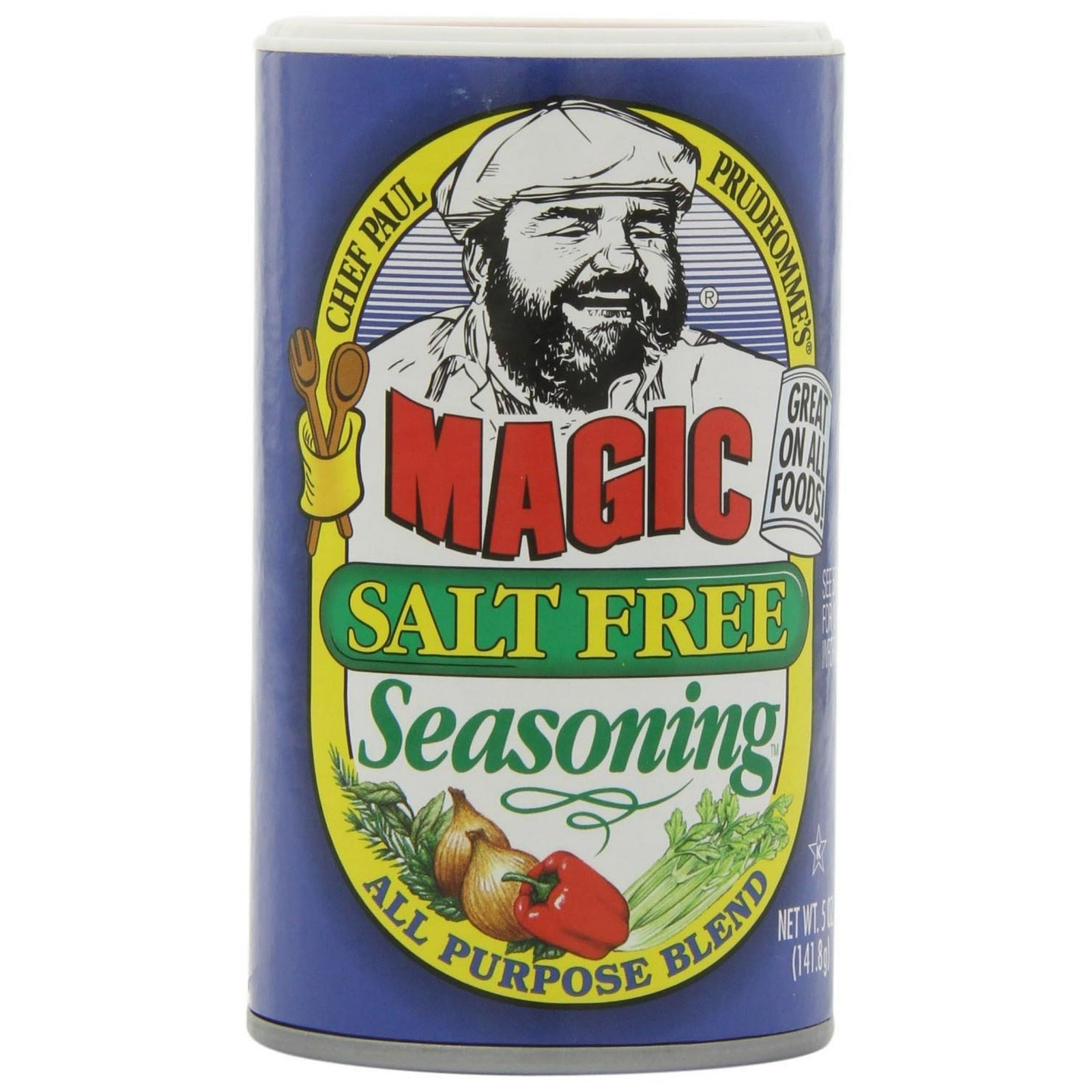Chef Paul Prudhomme’s Magic Seasoning Blends Salt Free No MSG 5oz (6 Pack)
