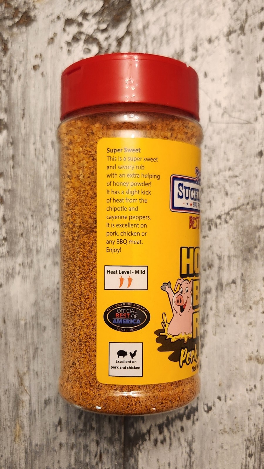 Suckle Busters 13.75 Ounce Honey Bbq Pork & Chicken Dry Rub Competition Rated