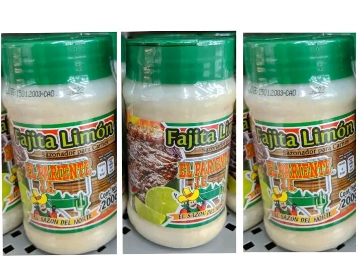 X3 New Sazonador Fajita Limon Seasoning El Pariente 7.0 Oz ea (200g) Monterrey