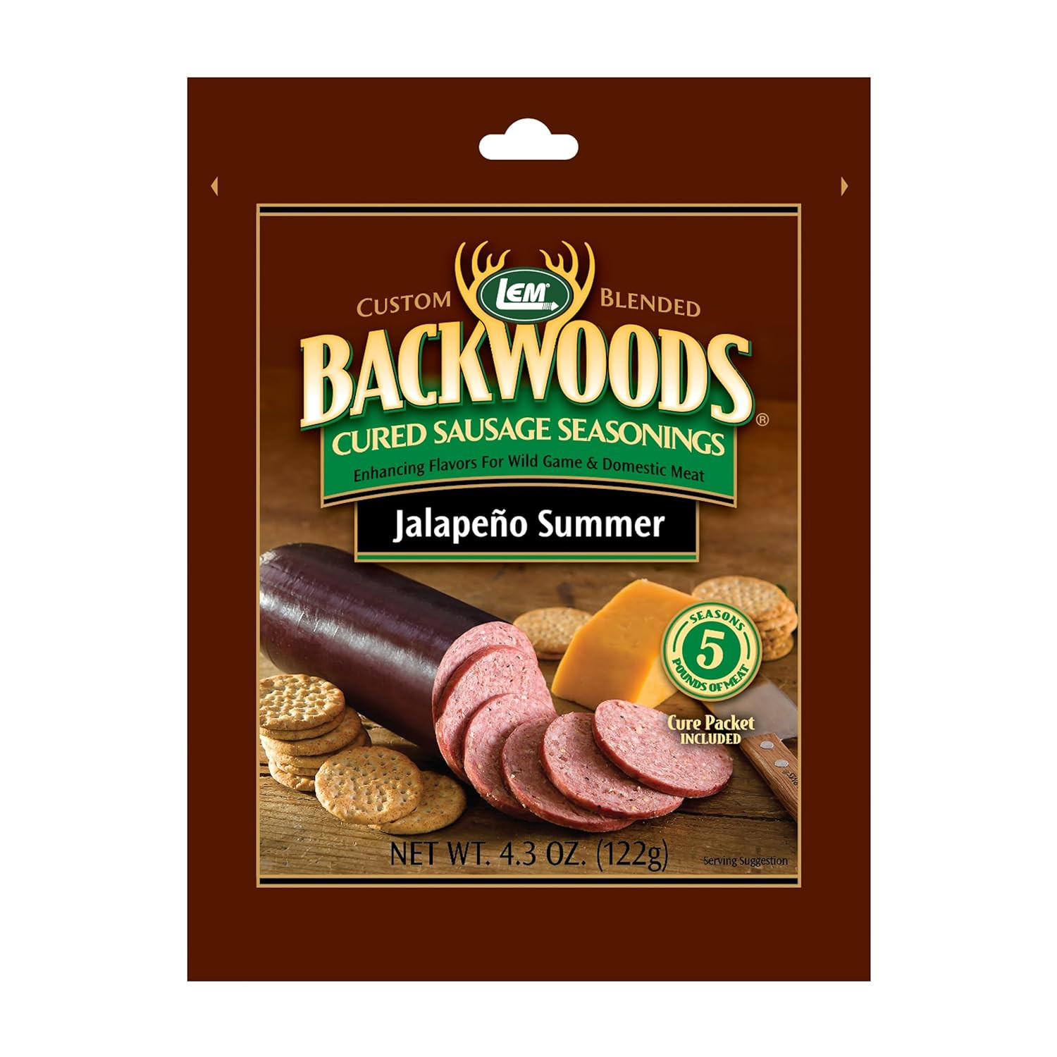 Backwoods Cured Sausage Seasoning with Cure Packet, Jalapeno Summer Sausage
