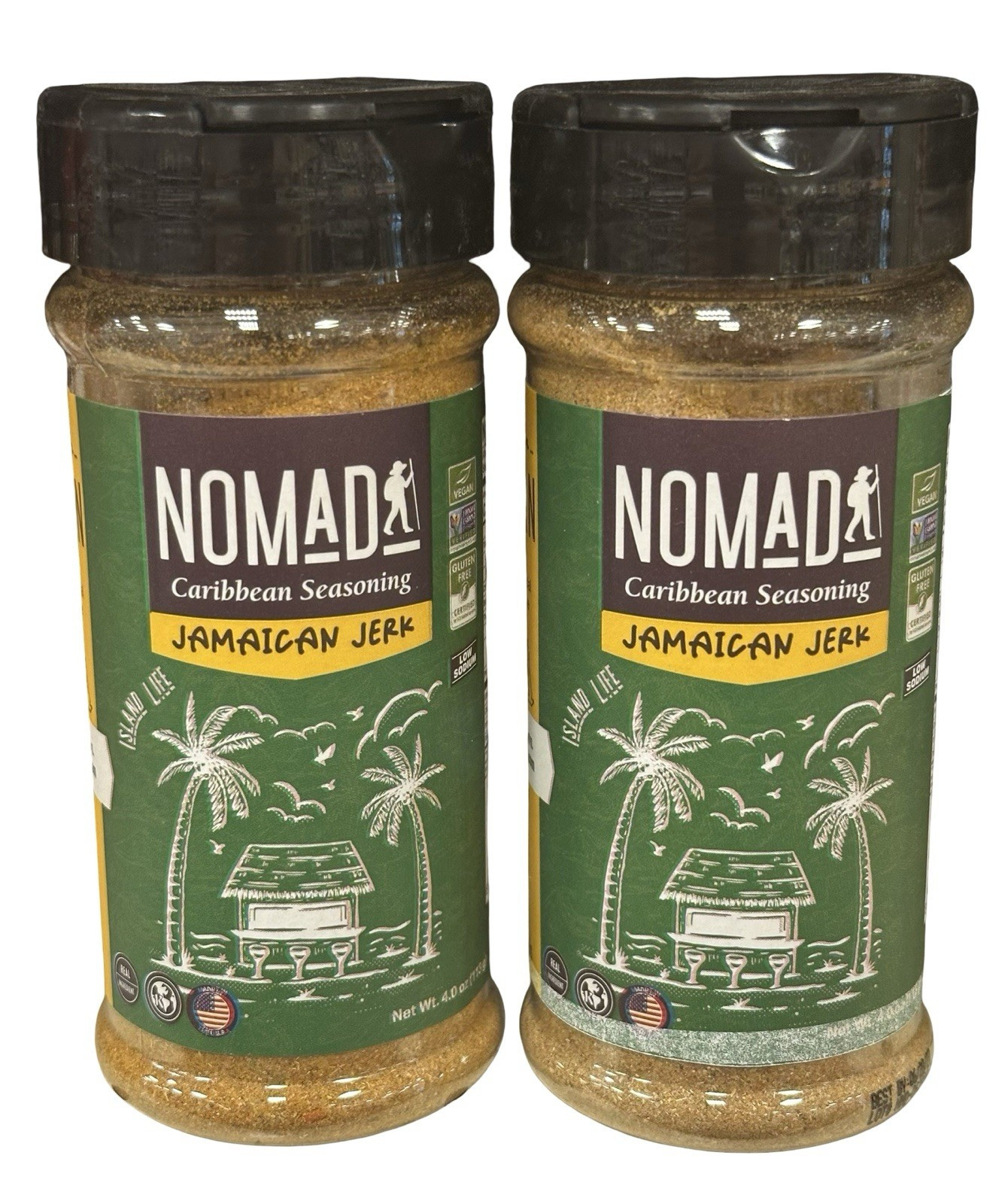 Nomad Jamaican Jerk Caribbean Seasoning Spice Mix 4oz 2 Pack