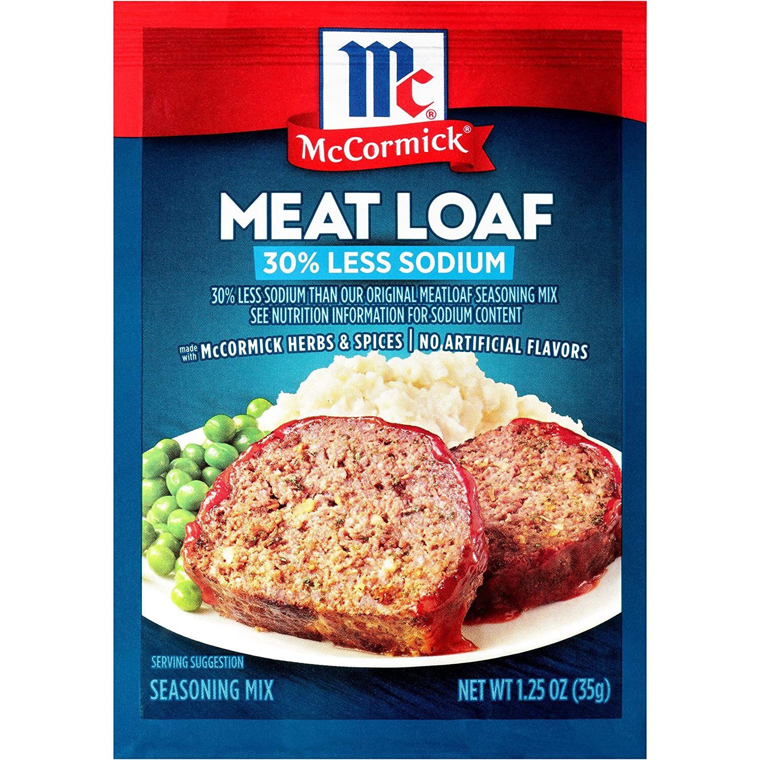 McCormick Meat Loaf Seasoning Mix with 30% Less Sodium, 1.25 oz