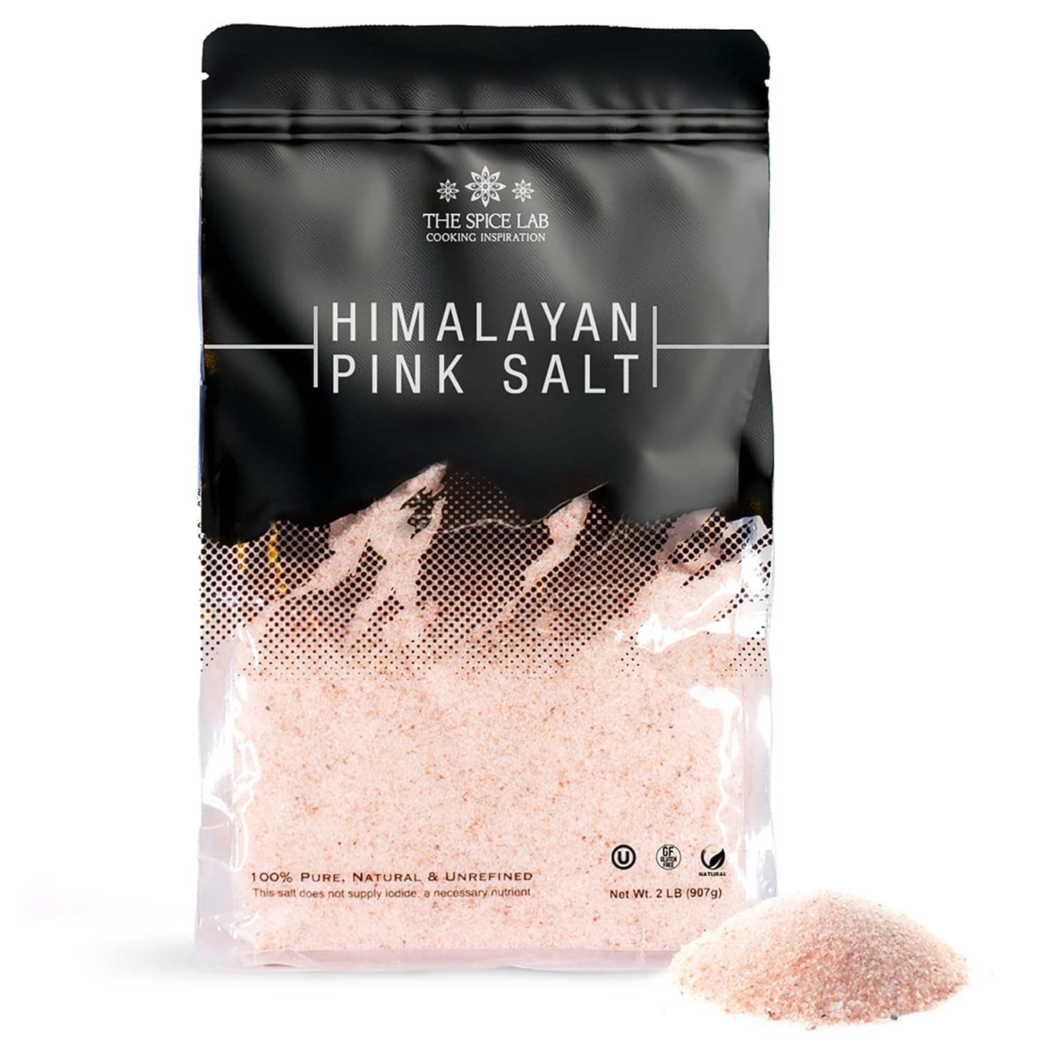 Pink Himalayan Salt – Fine Grain – 2 lb Bag – All Purpose Cooking & Table Sal…