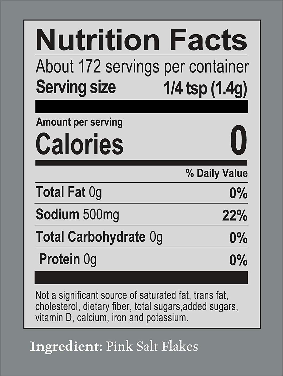 Himalania Pink Salt Flakes Natierra Nature + Earth Non-GMO 8.5 oz