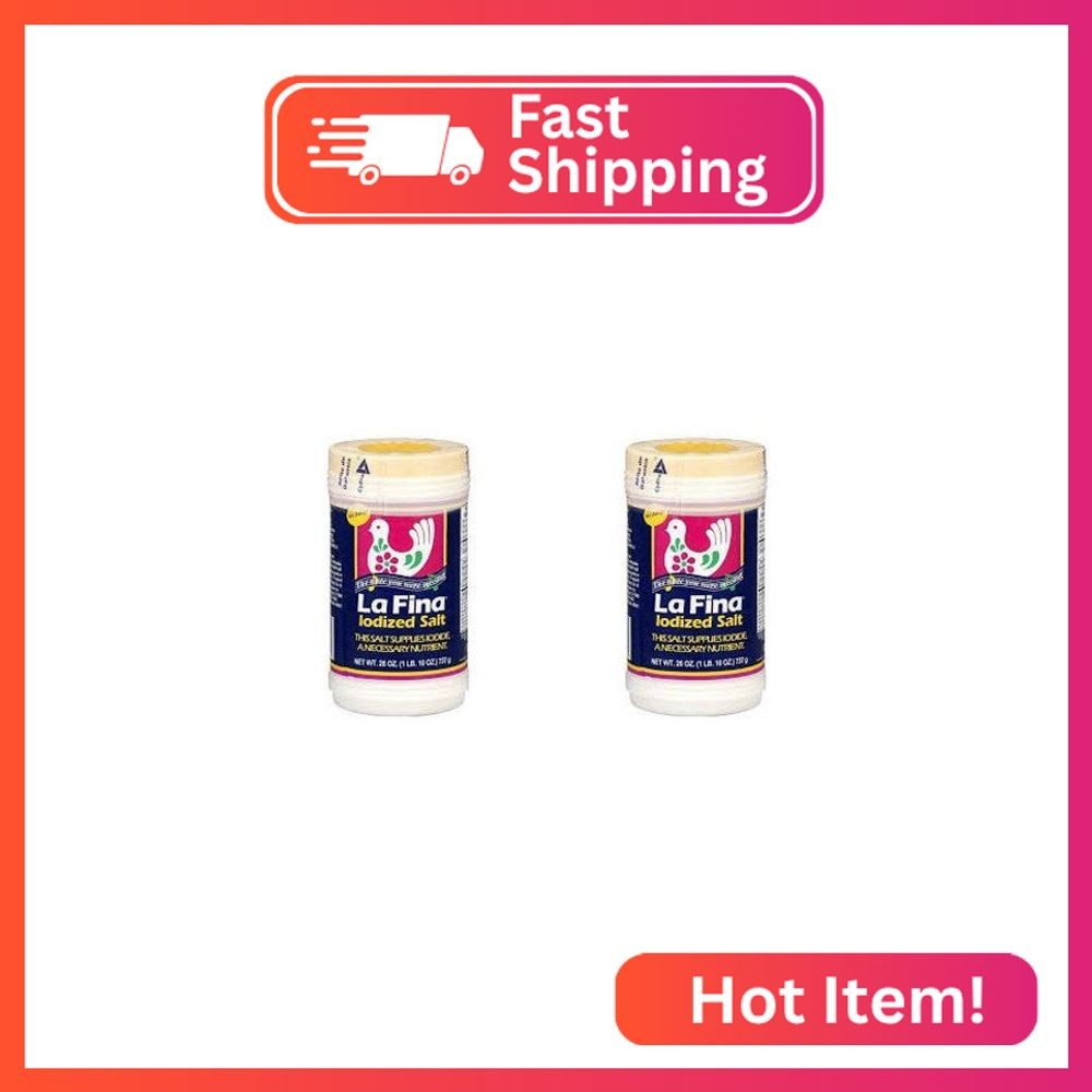 La Fina Iodized Salt 26 oz (Pack of 2)