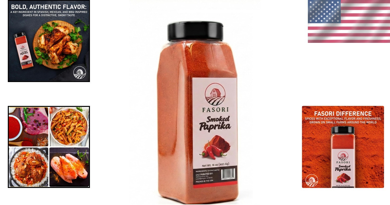 16 oz Smoked Paprika Powder – All-Natural Spice for Gourmet Cooking