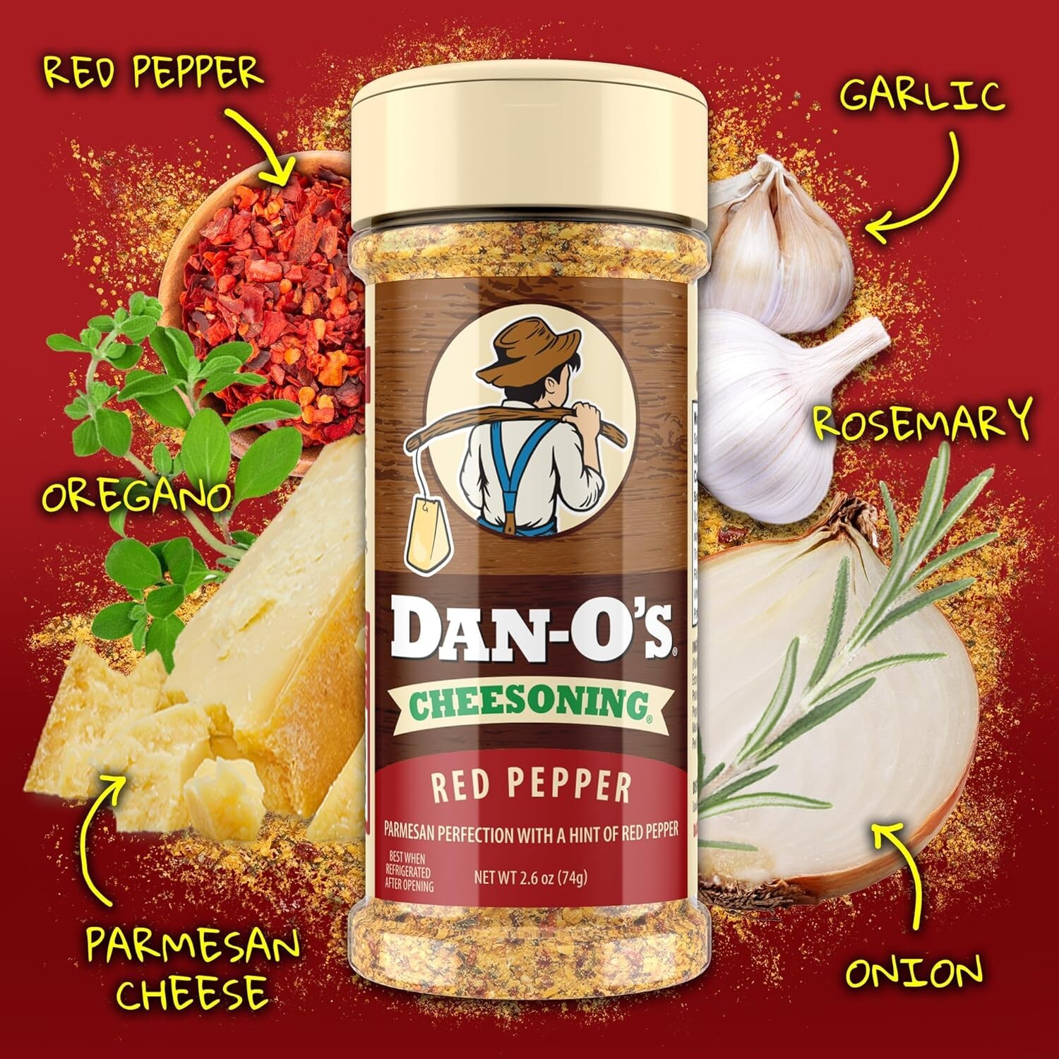 Dan-O’s Seasoning – Small 3 Bottle Pack – Red Pepper Cheesoning®, Jalapeño Che