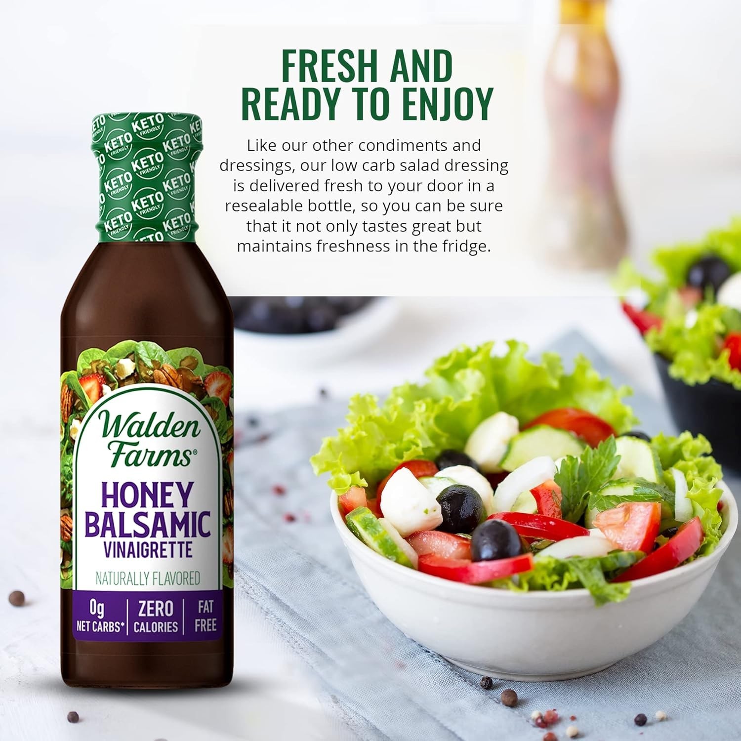 Honey Balsamic Vinaigrette – Calorie-Free, Low Carb, Keto-Friendly, , Sugar-F…