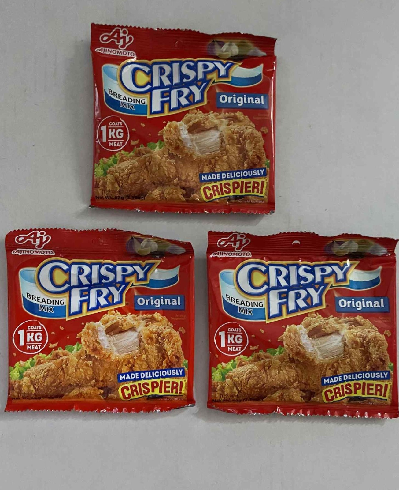 Crispy Fry Breading Mix Original Net Wt. 62g (2.19 oz) 3 Packs