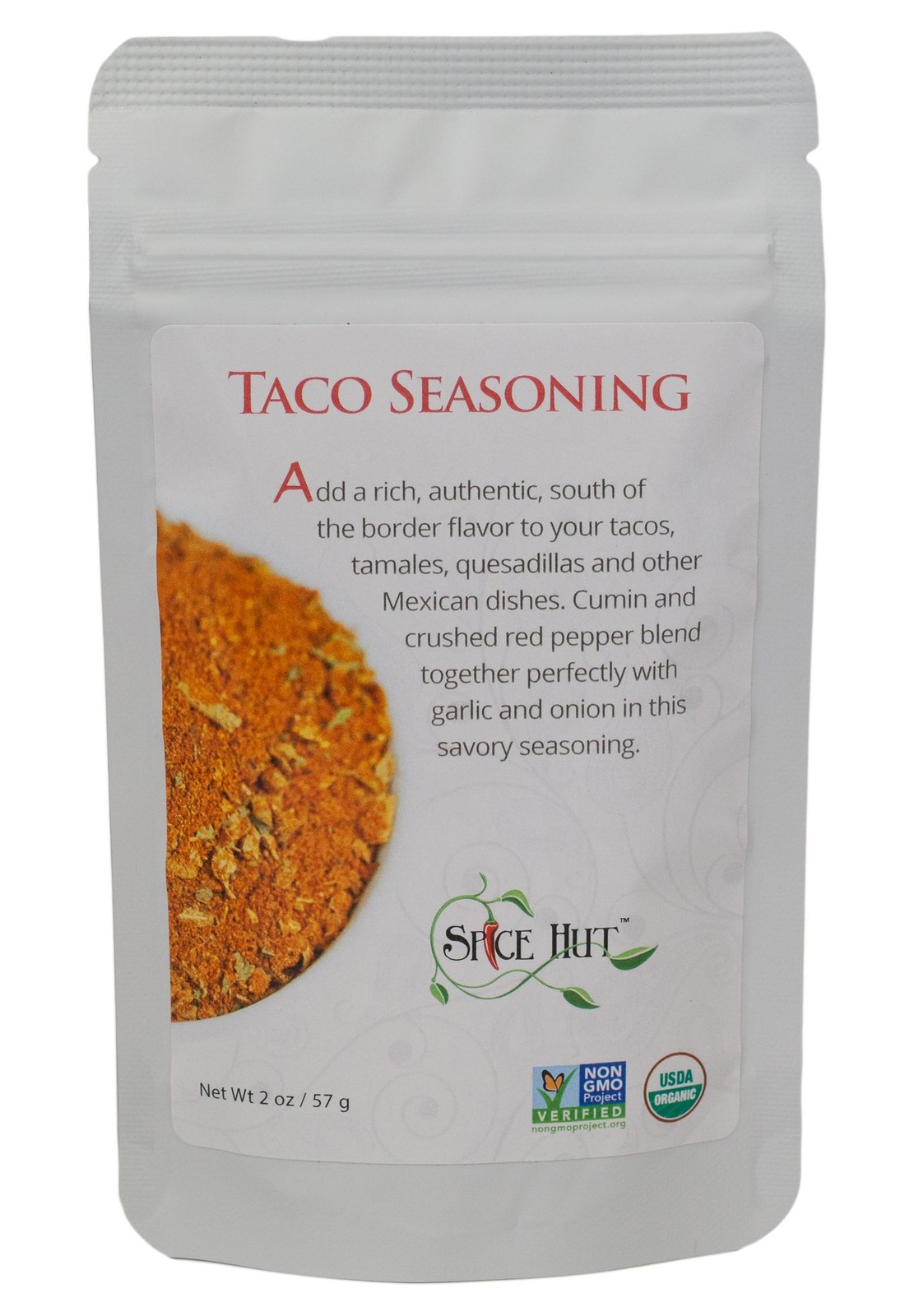 Organic Taco Seasoning Mix by Spice Hut, Salt-Free, Authentic Southwestern Se…
