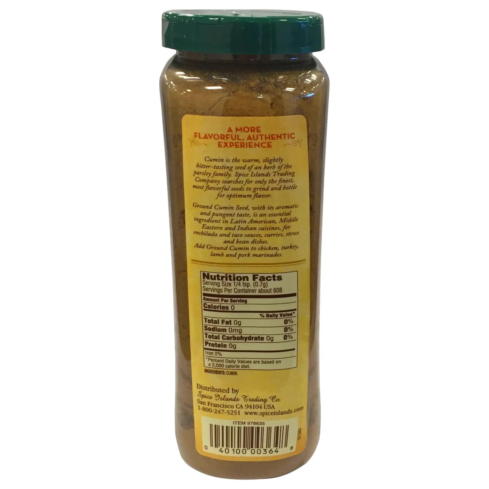 Spice Islands Ground Cumin Seed, 15 oz – Premium Spices, Authentic Flavor