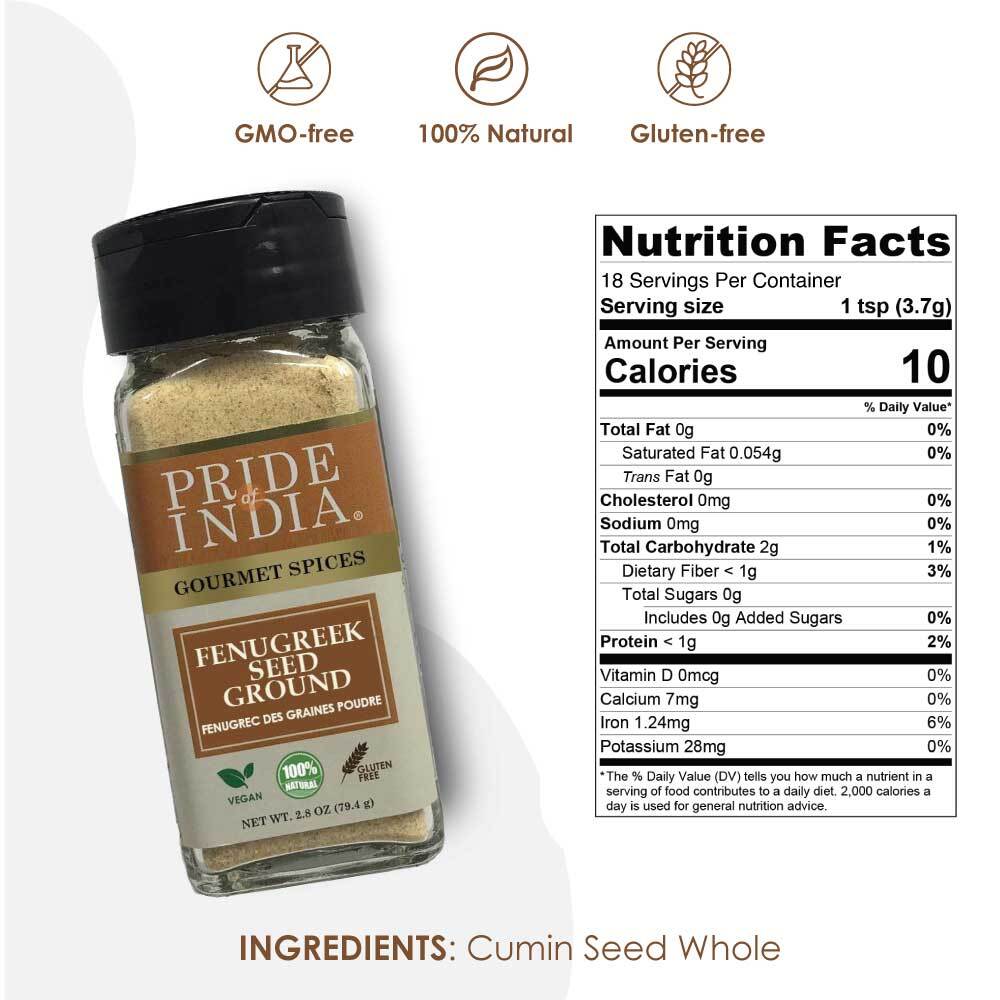 PRIDE OF INDIA Gourmet Fenugreek Seed Ground