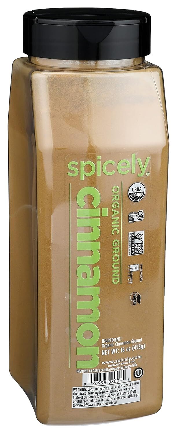 Spicely Organics Cinnamon Ground Organic Spice 16 Oz