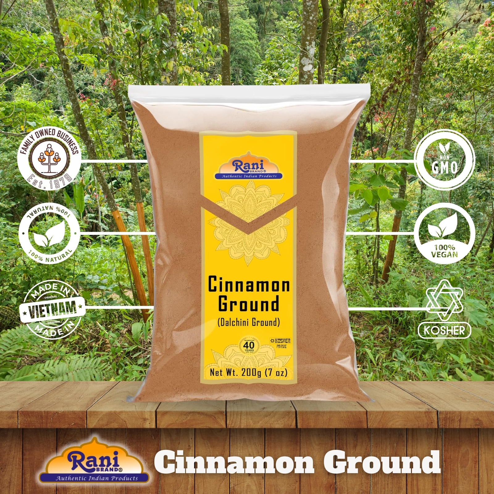 Rani Cinnamon Powder (Ground) Spice 7oz (200g)