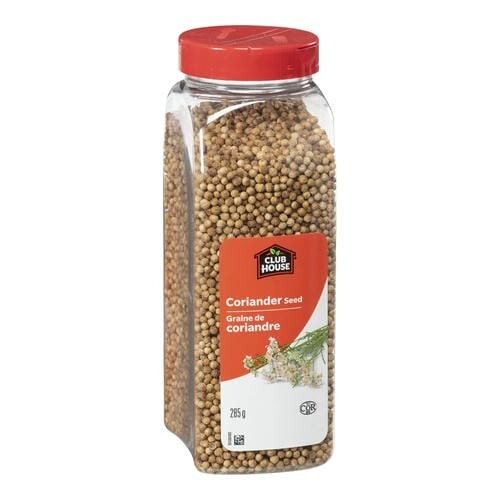 Clubhouse Spice Coriander Seed Whole 285g/10.1oz (12/Case) -Canadian Made