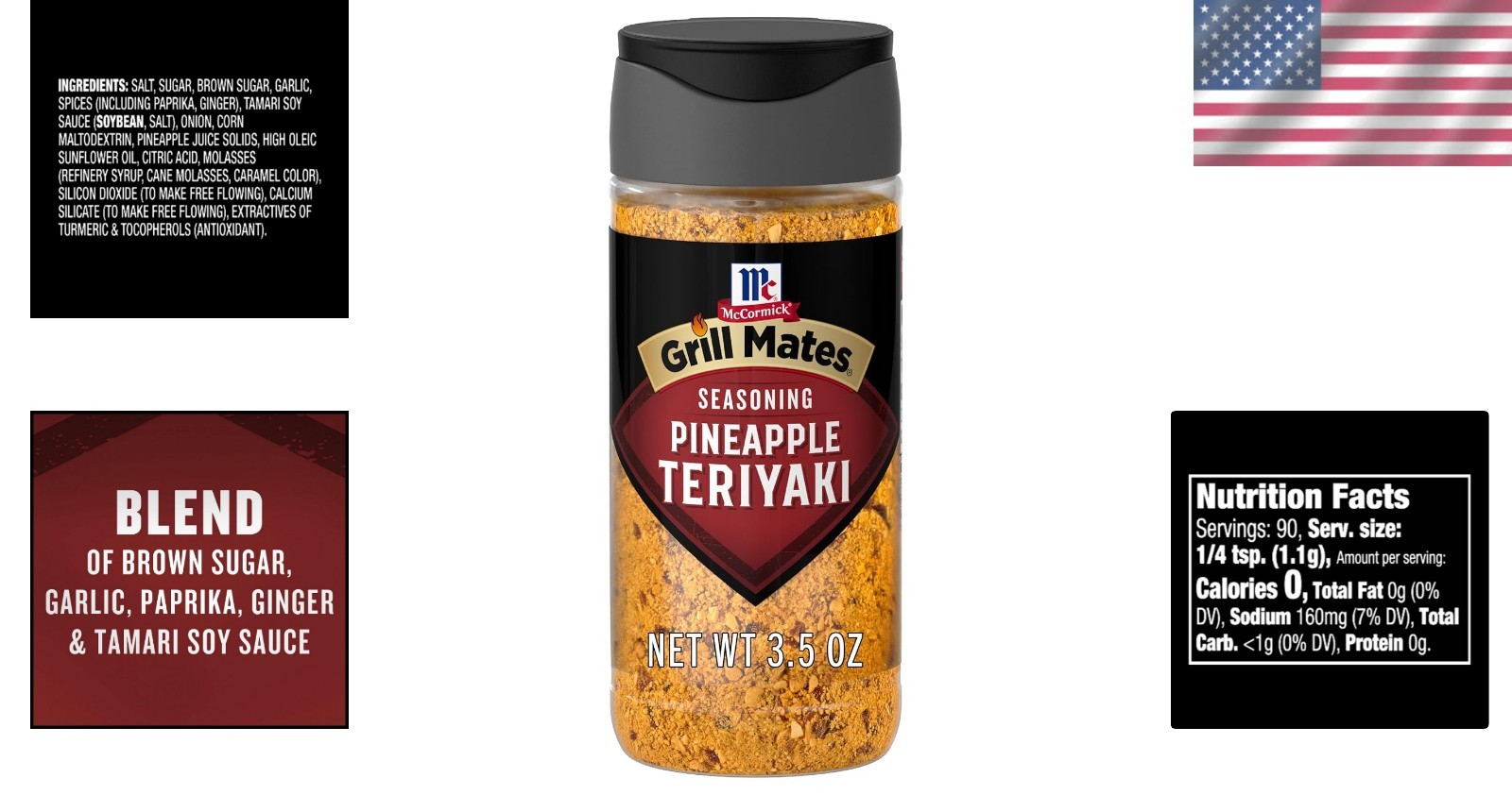 McCormick 3.5 oz Pineapple Teriyaki Grilling Seasoning – Epic Flavor for Meats