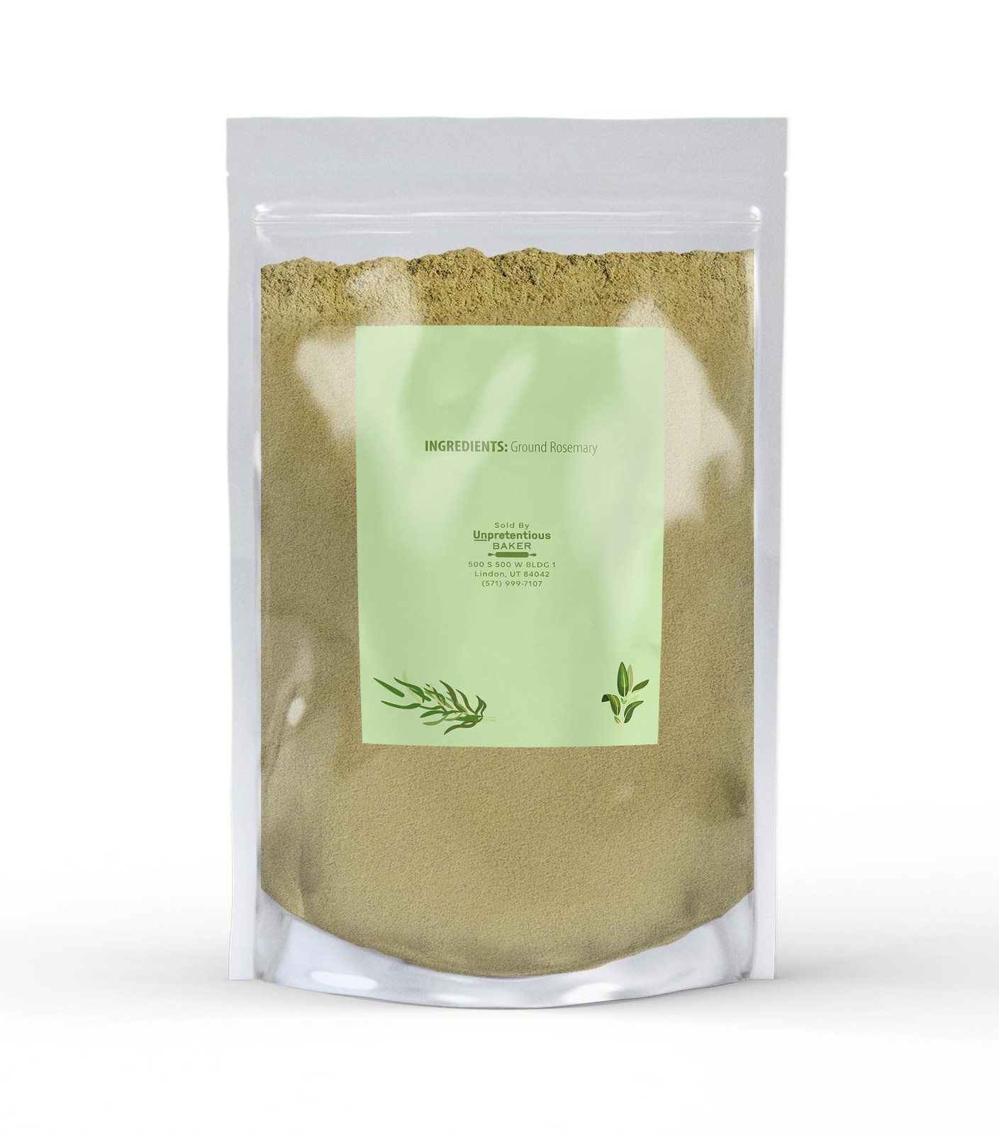Unpretentious Ground Rosemary, 4 Ounce, Cooking Herb, Aromatic 4 Ounce