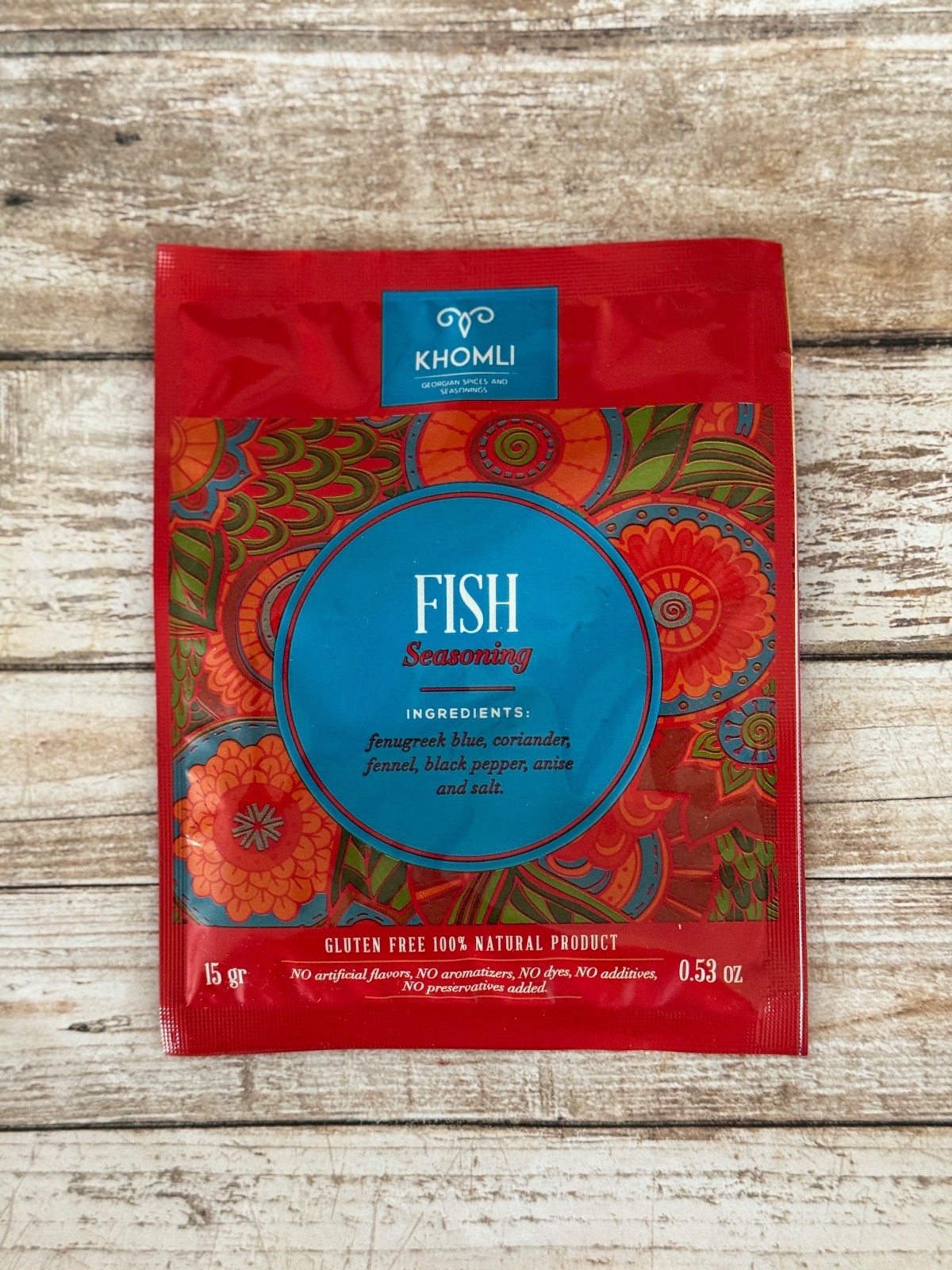 FISH Seasoning Packet, Net Wt. 0.53oz (15gr), Khomli Brand