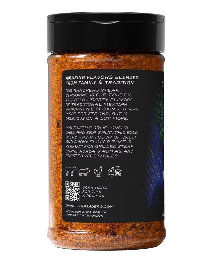 Spanglish Asadero Tex-Mex Chicken & Steak Seasoning 11.6 oz Mexican