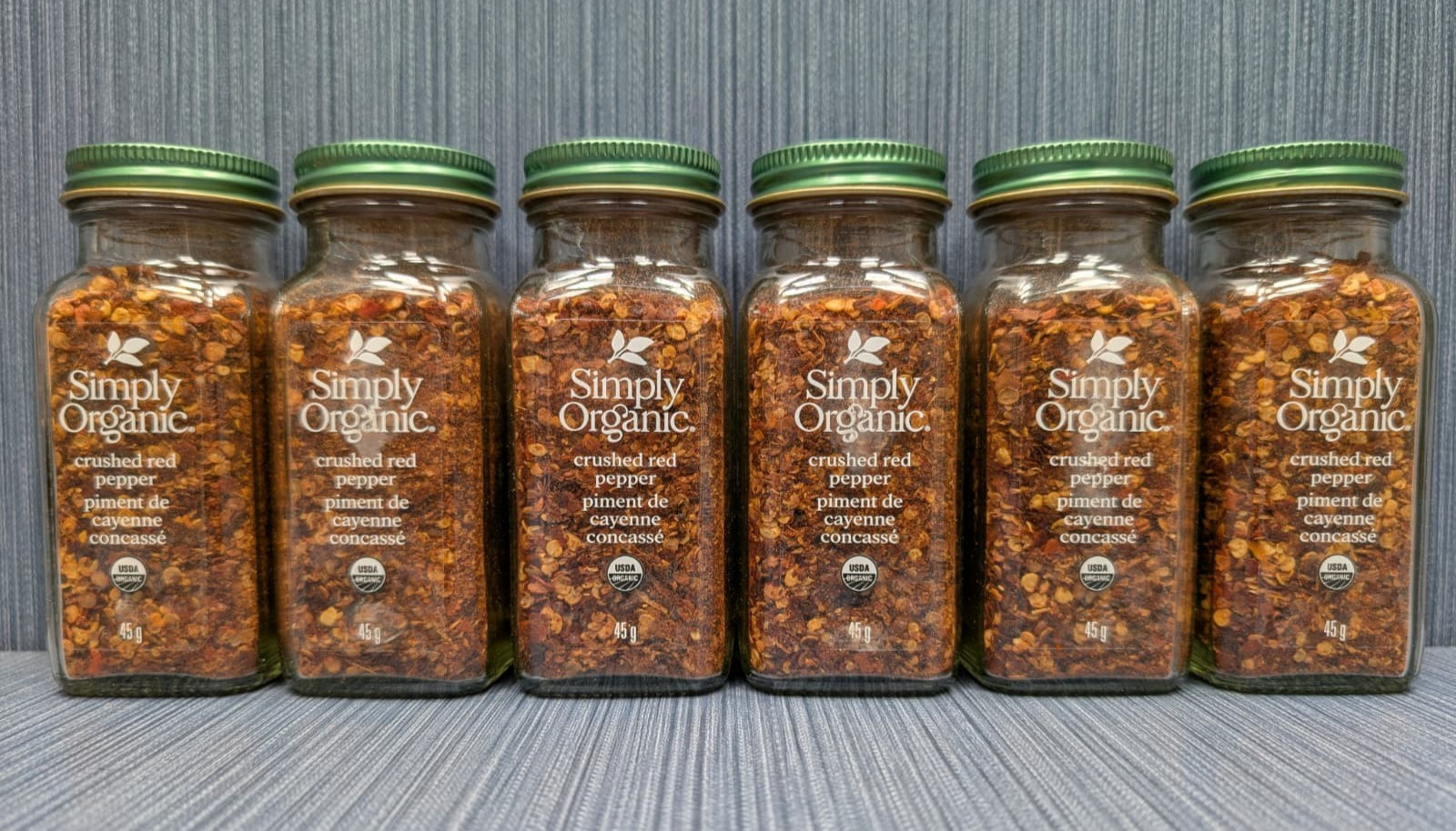 6 Pack of Simply Organic Crushed Red Pepper 3.64 oz Each BB 03/28