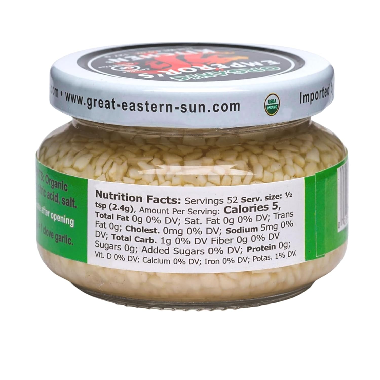 Easy Prep Organic Chopped Garlic – 4.5 oz Jar, No Peeling or Chopping Required