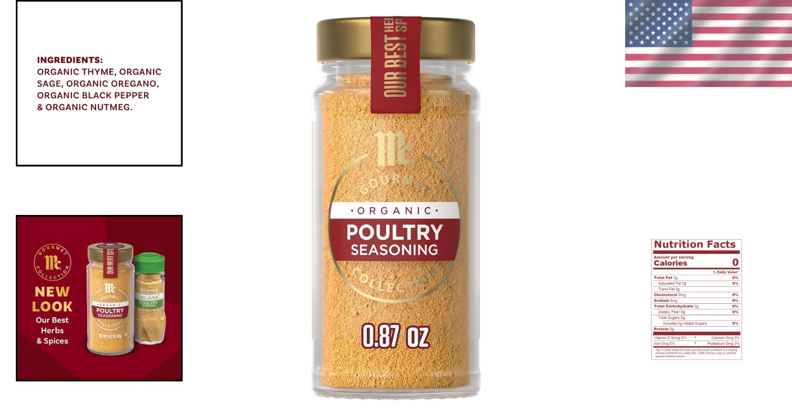0.87 oz Organic Poultry Seasoning – Kosher, Non-GMO Herbs for Meal Perfection