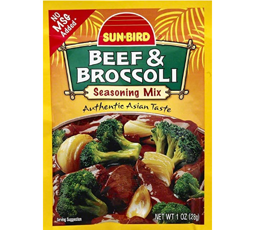 Sun-Bird Beef & Broccoli Seasoning Mix (Pack of 2) 1 Ounce Packets