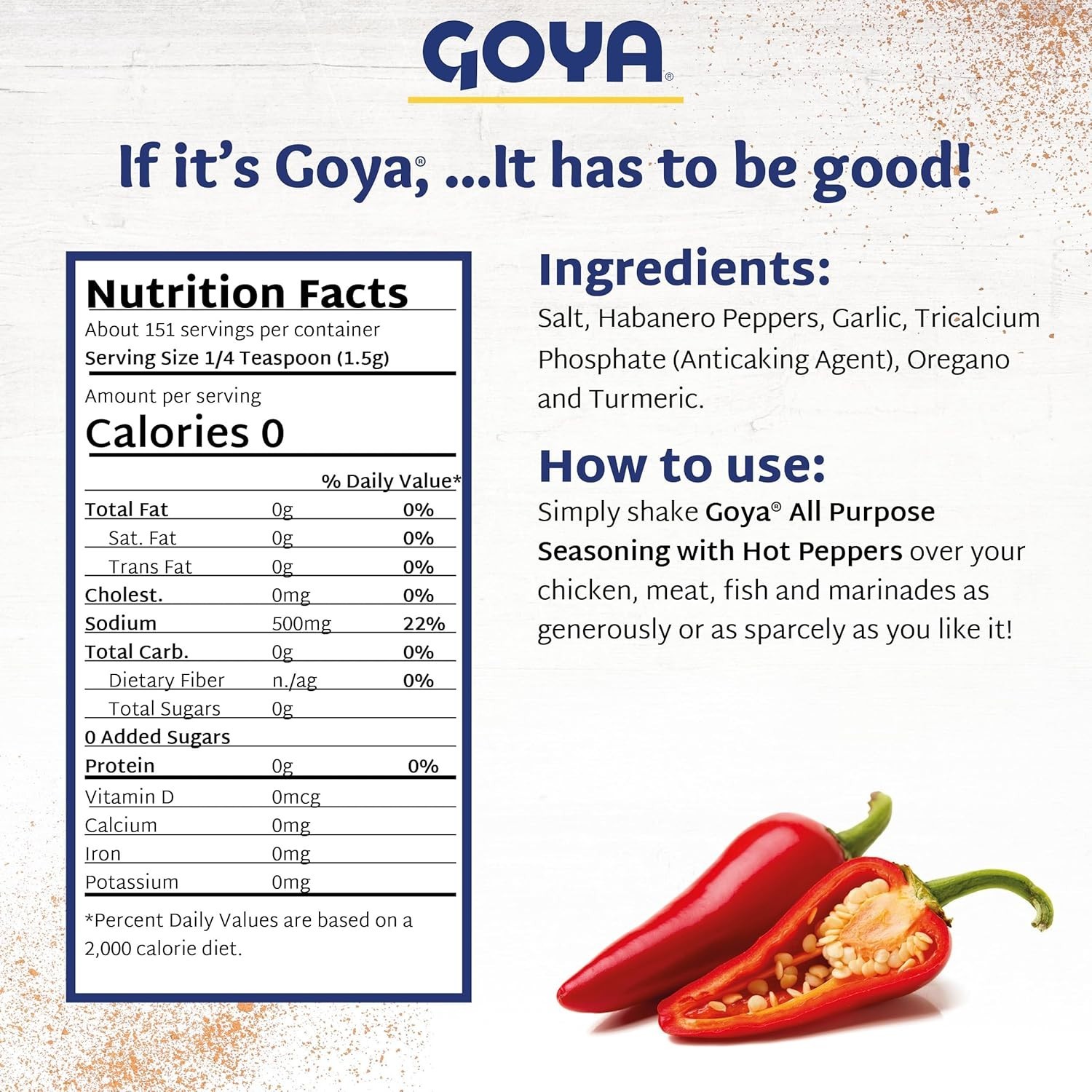 Goya Adobo All Purpose Seasoning with Pepper Extra Large 28oz Shakeable Canister