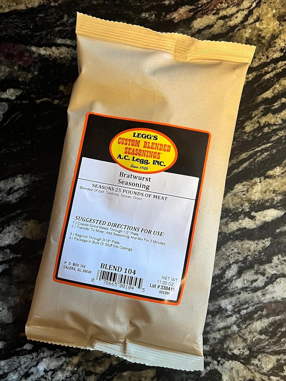 A.C. Legg Bratwurst Seasoning freeshiping