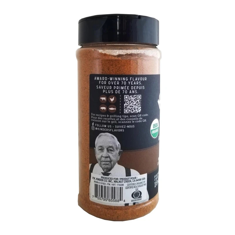 Kinder’s Woodfired Garlic Seasoning, 326g Organic Keto Friendly, Hardwood Smoked