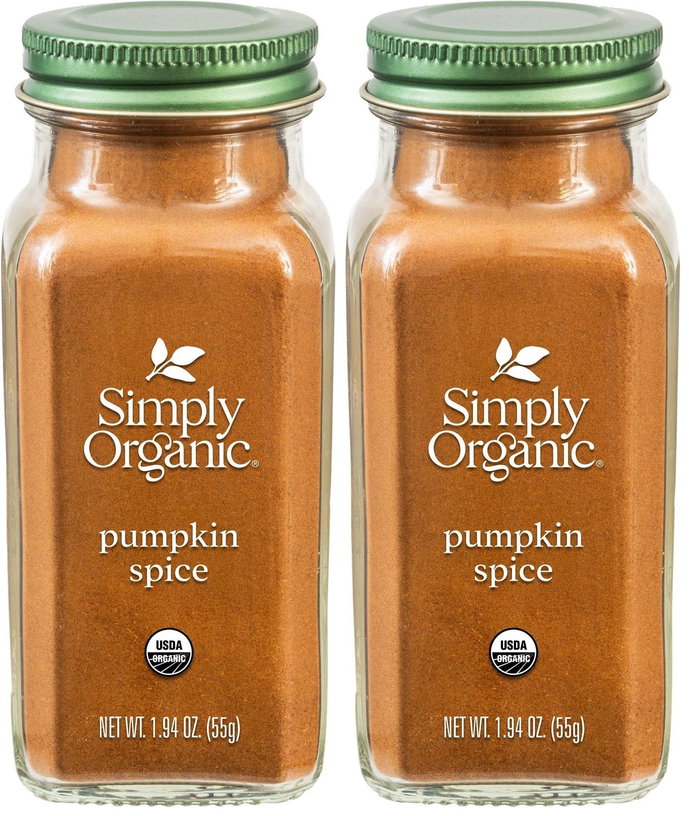 Simply Organic Pumpkin Spice, 1.94-Ounce Jar, 1.94 Ounce (Pack of 2), WHITE
