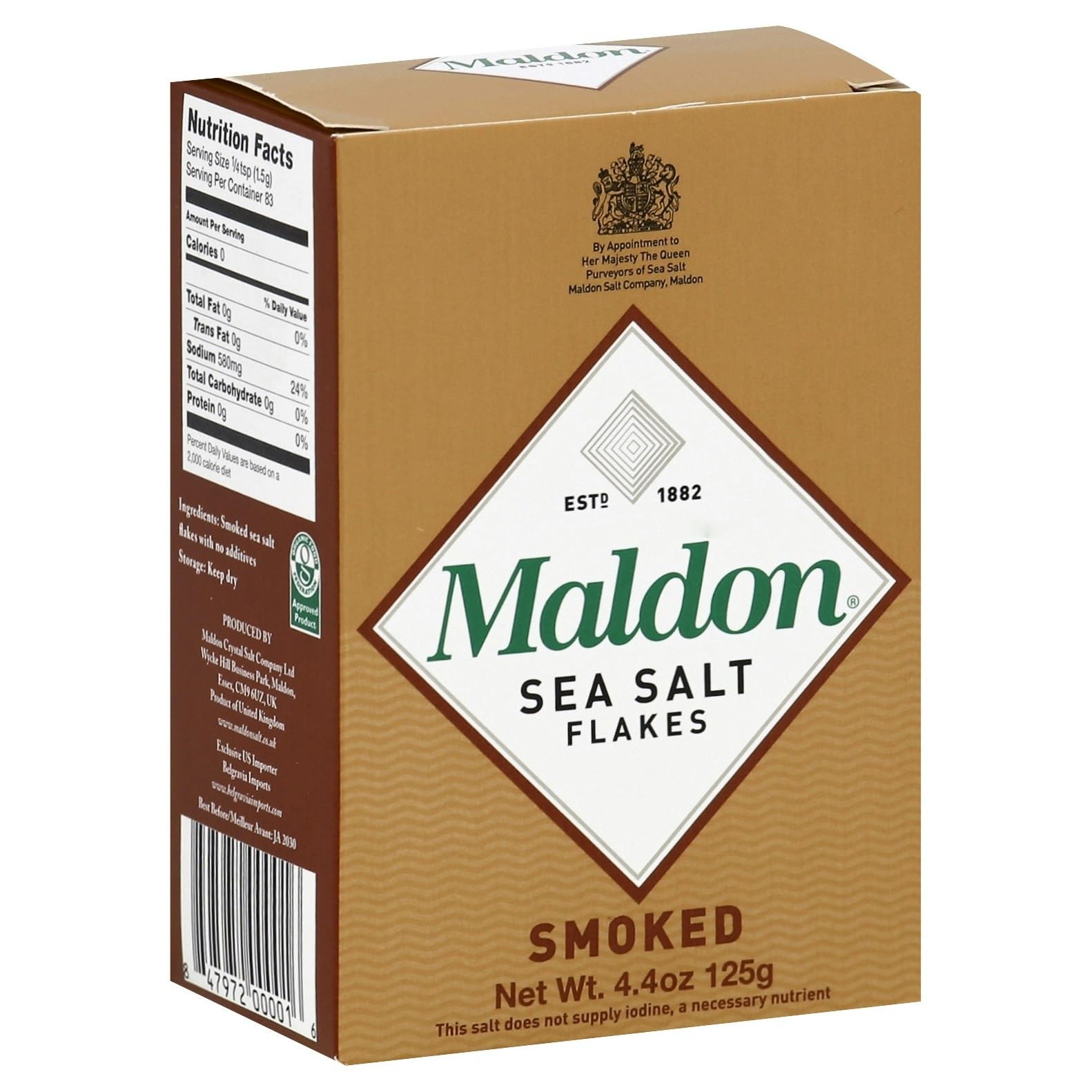 (Pack of 6) Maldon Smoked Sea Salt Natural Grocery Salt 4.4 Oz