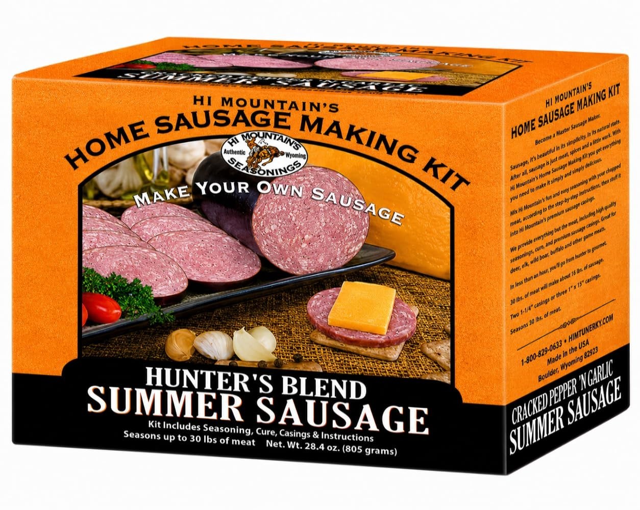 Homemade Summer Sausage Seasoning Kit – Cure, Casings & Hunter’s Blend – 30 lbs