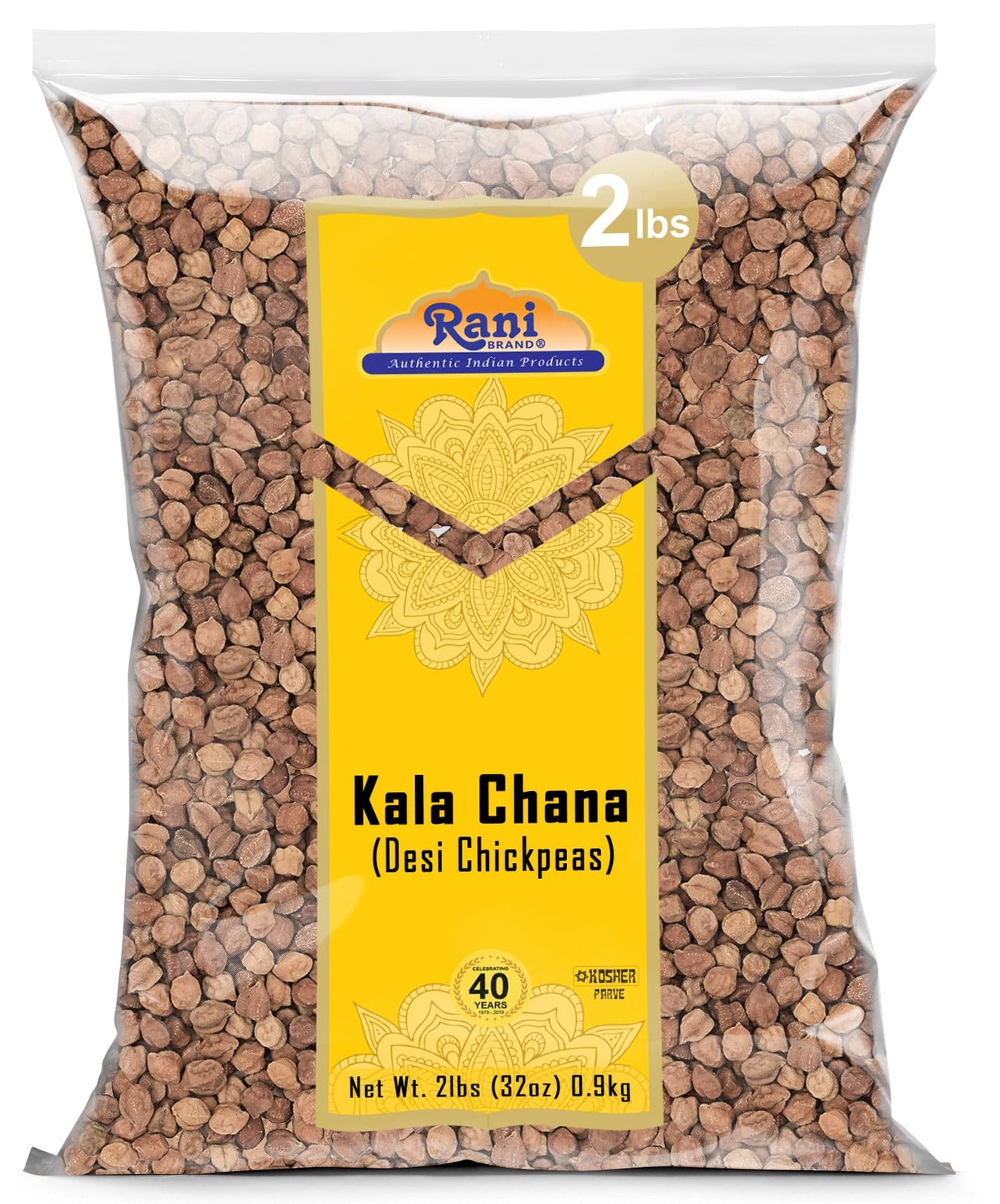 Rani Kala Chana (Desi Chickpeas Chana with skin) 32oz (2lbs) 907g