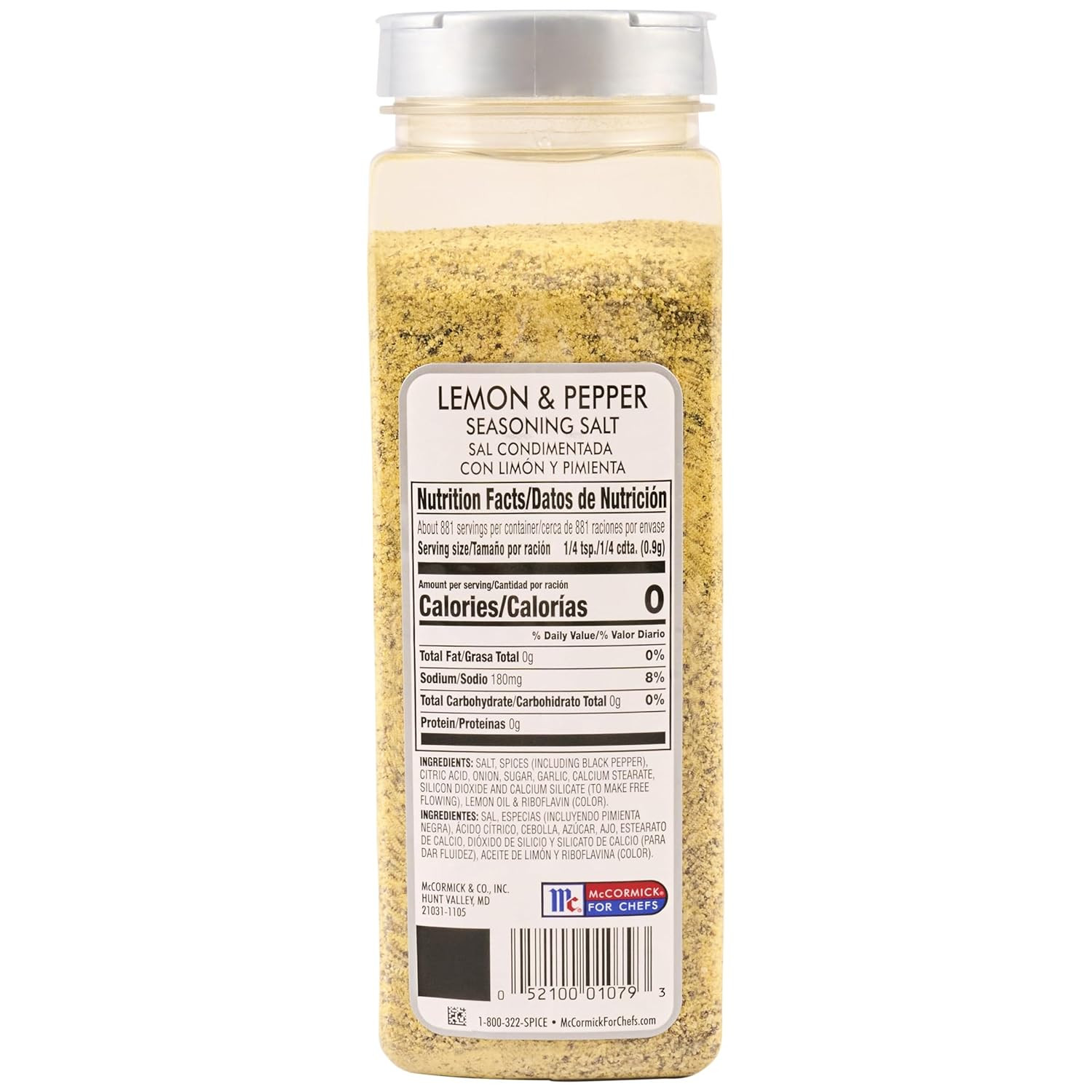 Lemon & Pepper Seasoning Salt, 28 Oz – One 28 Ounce Container Lemon Pepper Seaso