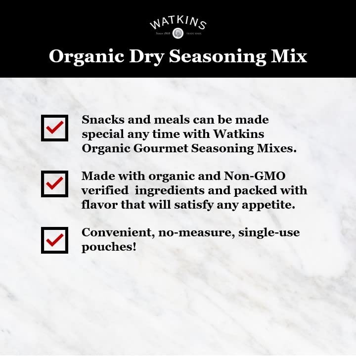 Watkins Organic Gourmet Seasoning Mix, Au 1 Ounce (Pack of 4), Jus Gravy