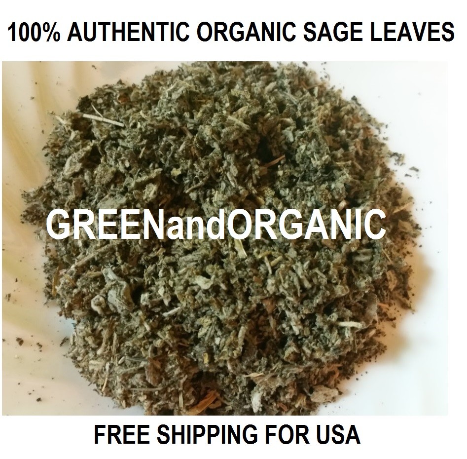 Organic PREMIUM Quality Dried SAGE LEAVES Salvia Officinalis 1 2 4 5 16 32 oz/Lb