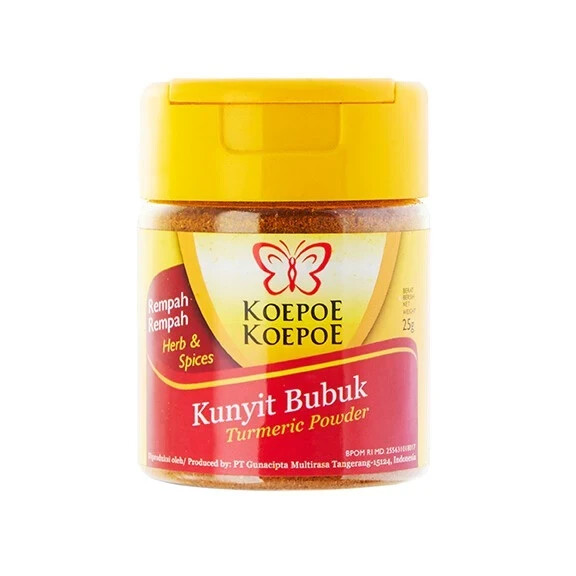 Koepoe Koepoe, Rempah Rempah, Kunyit Bubuk, Turmeric Powder, 25g (Pack of 1)