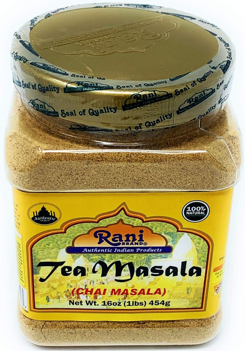 Rani Tea (Chai) Masala Indian Spice Blend 16oz (1lb) 454g Bulk PET Jar