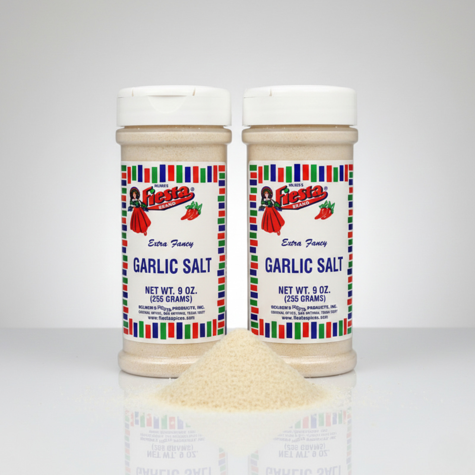 2 PACK Bolner’s Fiesta Garlic Salt 9 oz Bottles Extra Fancy Texas Blend
