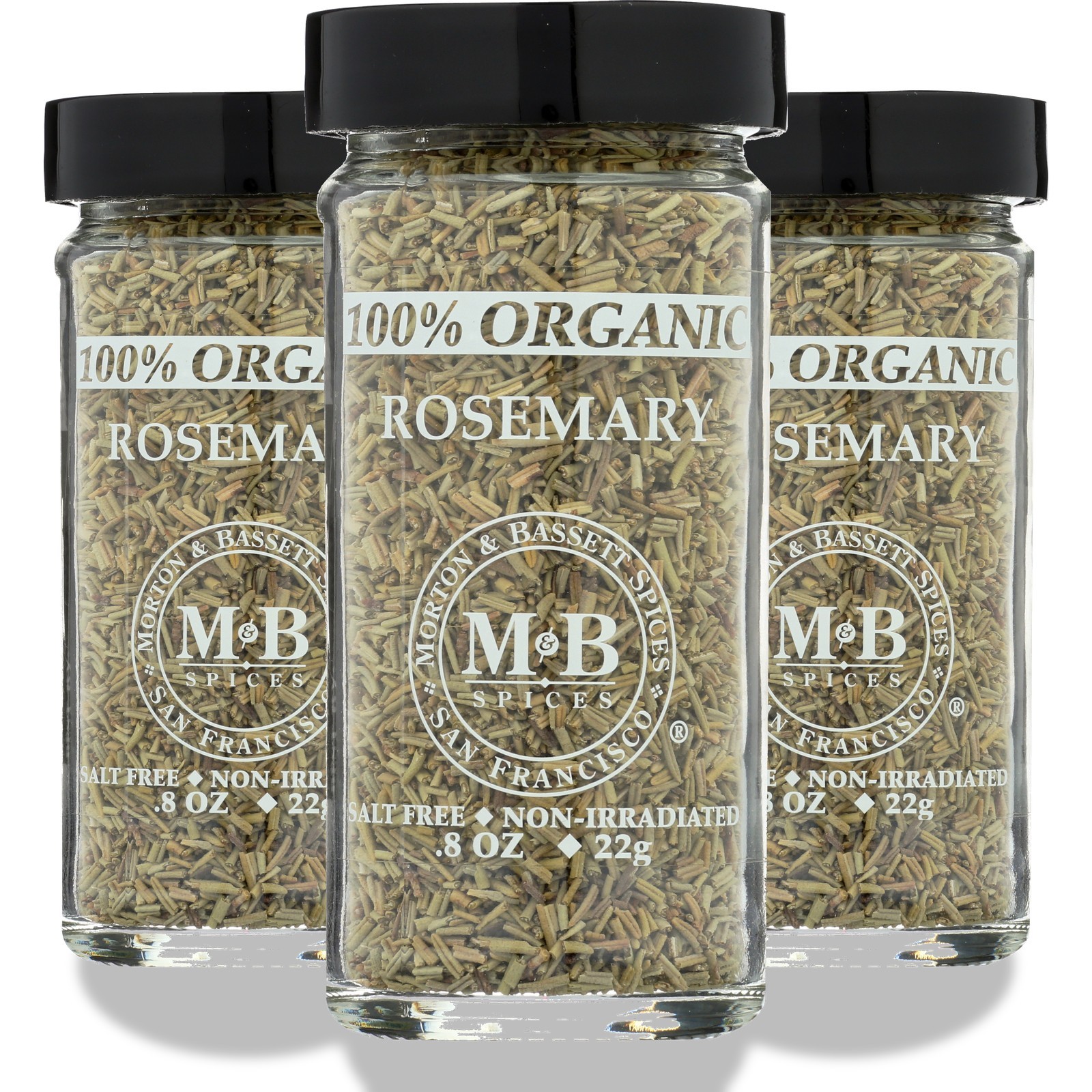 Organic Rosemary Herb Spice By Morton & Bassett 0.8 Oz 8 3 Pack