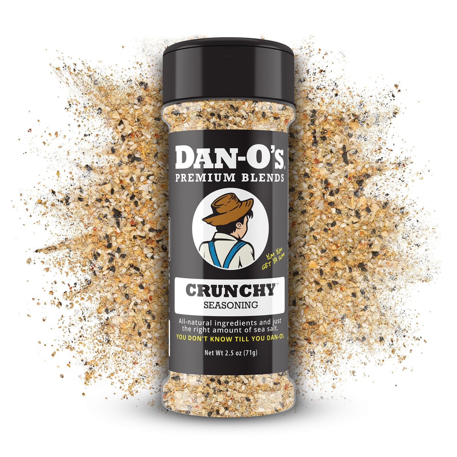 Dan-O’s Crunchy Seasoning, 2.5 oz Bottle, Everything Seasoning for Fish, Eggs…