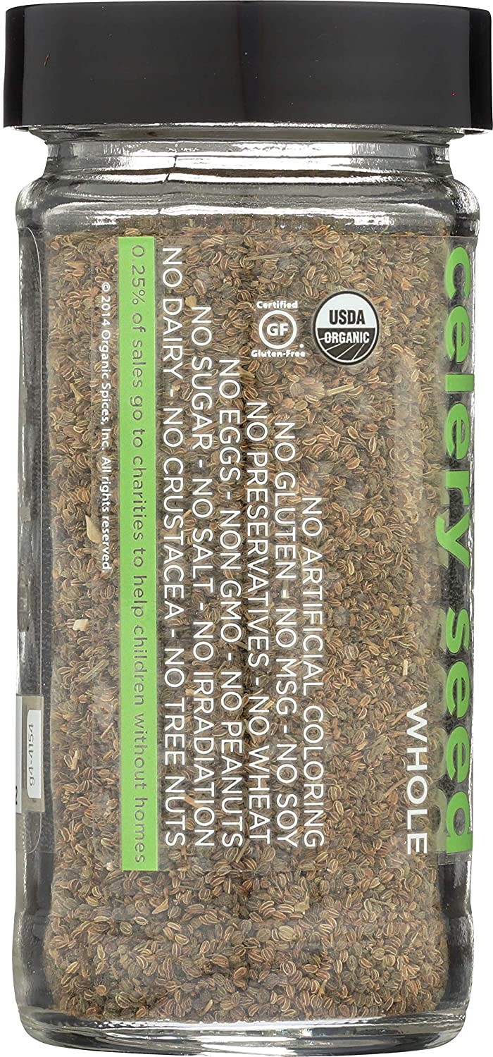 Spicely Organic Celery Seeds, Certified Gluten Free, 1.4 Ounce