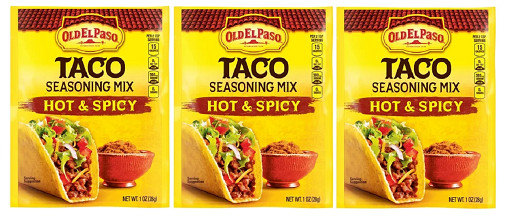 Old El Paso Hot & Spicy Taco Seasoning Mix 3 Pack