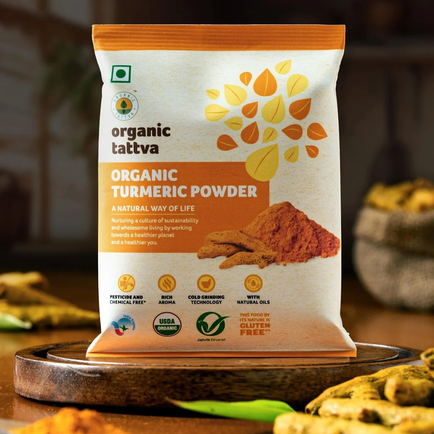 USDA Certified Organic Turmeric Powder Haldi Ground 100g Pure Indian Spice Raw