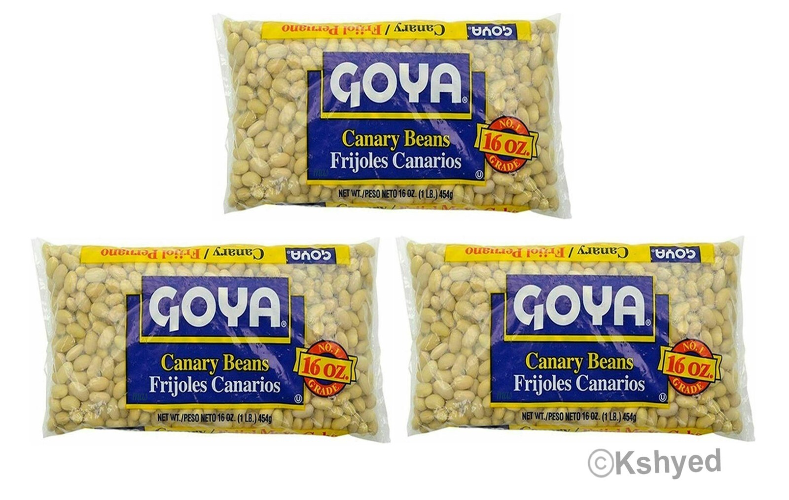Goya Canary Beans 16oz | Frijole Canarios (3 Pack)Best Seller-New -Free Shipping